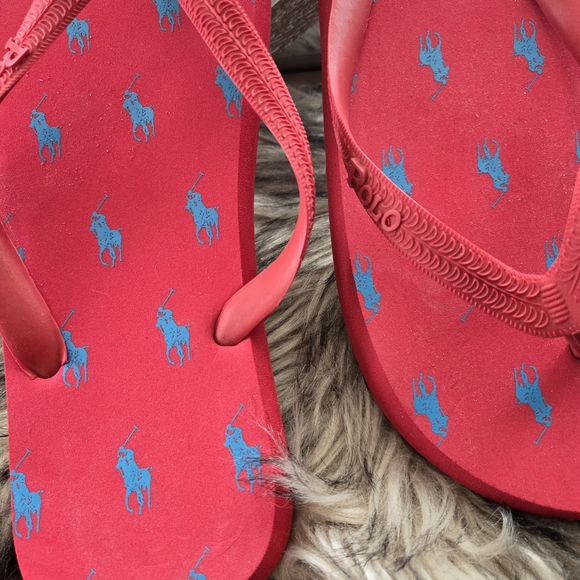 Polo flip flops sz 7-8 Red - Picture 2 of 3